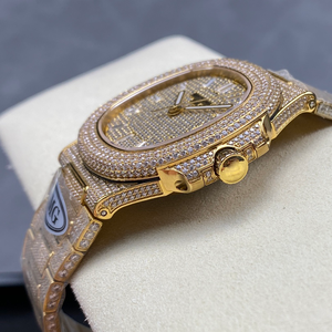 Customizable 18K Gold Moissanite Men's Waterproof Automatic Mechanical <b>Watch</b> Diamond Sapphire Crystal Ceramic <b>Case</b> - Product Image 3