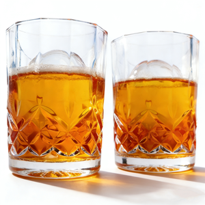 8oz Transparent Beer Mug with Etched Design Ice Cream Cup Display Props Decor for Beer Festival German Model Craft Beer - Product Image 1
