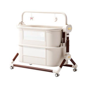 Wholesale Luxury Modern <strong>Baby</strong> Crib 5-Speed Height Lift <strong>Cushion</strong>-Bedside <strong>Baby</strong> <strong>Nest</strong> Crib Bedding Set Canopy Net Toy Playpens - Product Image 6