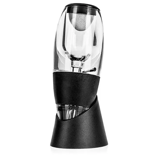 Kitchen Red Wine Infuser Decanter dengan Gift Box dan Mini Stand - Crystal Clear Acrylic Wine Aerator