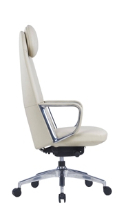 Chaise de bureau inclinable et pivotante, ergonomique en aluminium, commande manuelle - Product Image 4