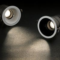 Plafonnier LED encastré 100-240V 7W-20W, dimmable, moderne, IP44, CRI97, en aluminium, pour hôtel, angle de faisceau 15-38°, durée de vie 50000 heures