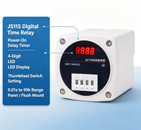 JS11S 数字显示时间继电器 99m 可编程通电延时定时器 3A AC 220V 380V DC 24V 4 位数字面板安装信号继电器