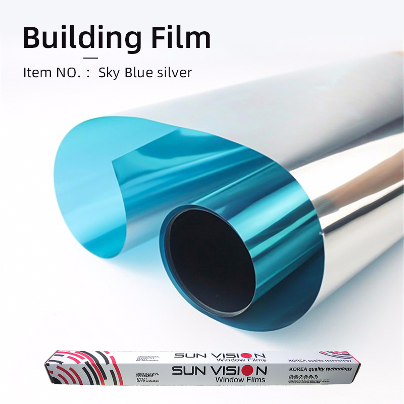 Bleu ciel-argent-