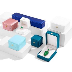 Caja de Regalo con Tapa Abatible de Cuero PU para Pulseras, Colgantes, Collares y Anillos, Caja de Empaque para Joyería - Product Image 2