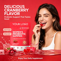 Gummies prébiotiques à marque privée pour femmes, gummies probiotiques à base de plantes, gummies prébiotiques à la canneberge, probiotiques pour la santé vaginale féminine