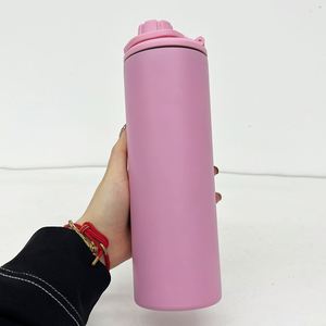 25 Pack Custom logo Blank Sublimation <b>Macaron</b> Stainless Steel 20oz Straight Travel Cups for DIY Customized Printing Gifts - Product Image 3