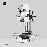 CTMACH ZX13 Mini fraiseuse manuelle DIY, petite fraiseuse verticale de table, outil multifonctionnel de bureau pour la maison, perceuse MT3 220V
