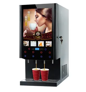 Máquina de café automática 40SCW-10 para oficina, café, té instantáneo, comercial, funciona con monedas