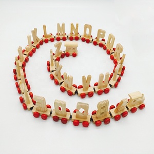 Jouet éducatif précoce en bois Alphabet <span class=keywords><strong>train</strong></span> <span class=keywords><strong>train</strong></span> en bois jouet éducatif de <span class=keywords><strong>train</strong></span> de lettre - Product Image 2