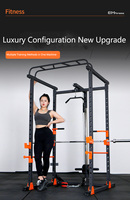 EMFitness – support de Squat réglable pour équipement de Fitness, Cage robuste pour l'haltérophilie