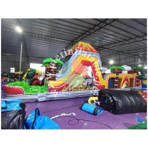 Castillo Inflable Comercial al por Mayor para Niños y Adultos, <span class=keywords><strong>de</strong></span> 40', con Obstáculos <span class=keywords><strong>de</strong></span> Dinosaurios y Volcán, Casa <span class=keywords><strong>de</strong></span> Brinco Combinada - Product Image 3