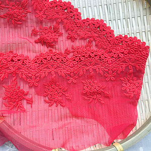 Trẻ Em Của Thân Thiện Với Môi Cưới Cosplay Ăn Mặc Với 13Cm Rộng Mềm Lưới Bông Chủ Đề Thêu Nhỏ Hoa Ren Phụ Kiện - Product Image 4