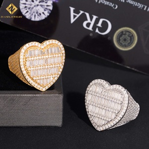 Anillo de Moissanita en Forma de Corazón para Mujer, Chapado en Plata 925, Oro Blanco, Anillo de Boda de Lujo, Joyería Fina, Regalo para Mujer - Product Image 6