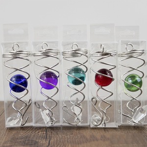 Campana de viento giratoria con cola en espiral, colgante de bola de cristal de 4,5 pulgadas, adorno decorativo colgante para decoración del hogar y jardín - Product Image 1