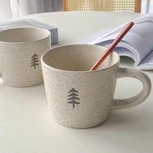 Japanese Ceramic High-value Coffee <b>Mugs</b> Pine <b>Tree</b> Pattern Oat Breakfast Milk Kawaii Cup Couple Tea Cups As Birthday Gift - Product Image 3