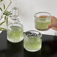 Ensemble de carafe à whisky en verre cristal avec logo personnalisé bouteille vide en verre pour huile vodka brandy Xo gin rhum liqueur whisky spiritueux