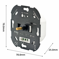 Variateur LED intelligent rotatif Zigbee pour lampes LED/halogènes dimmables 0,5-300W, variateur LED à coupure de phase avant et arrière