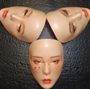 Pratique Artefact Modè<span class=keywords><strong>le</strong></span> Masque Novice Débutant Grive Réel Silicone Cuir Faux Visage Plein Visage Maquillage Pratique Panneau Maquillage - Product Image 5
