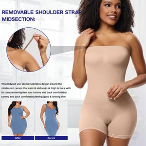 Women's <strong>Body</strong> Shaping Bodysuit <strong>Strapless</strong> Corset Shapewear Bodysuit - Product Image 5