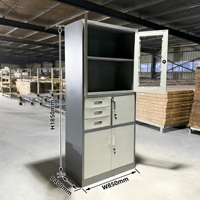 Armoire de rangement multi-usages en acier verrouillable pour bureau et maison, avec 3 tiroirs, MOQ 1 pièce, en stock