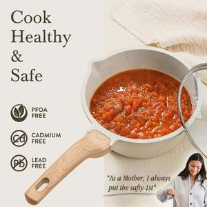 Sauce Pan with Lid Nonstick Sauce <b>Pot</b> Cooking <b>Pot</b> Nonstick <b>Induction</b> Kitchen Cookware Non Stick Cooking Frying Pans & Saucepans - Product Image 2