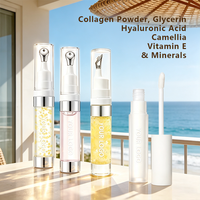 Kit de Soins des Lèvres : Base de Teint Jour, Sérum au Collagène Nuit, Baume au Beurre de Karité, Tubes Roll-on Hydratants Longue Durée