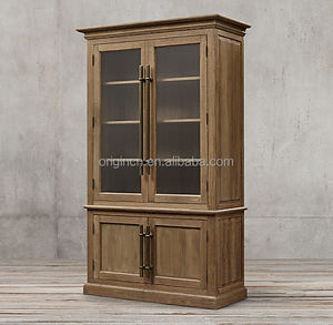 Muebles de Lujo para Sala de Estar, Gabinetes de Madera de Roble Macizo con Tiradores de Latón - Product Image 3