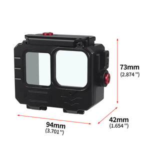 Boîtier de plongée sous-marine en aluminium pour <span class=keywords><strong>GoPro</strong></span> Hero 9 10 11 12 13 Black, étanche jusqu'à 80 m, cage de protection, vente en gros - Product Image 3