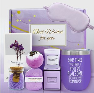 Women Mom Wife Girlfriend <b>Sister</b> Friends Unique Personalized Lavender Spa Gift Basket Box for Mother's Day Promotional Novelty - Product Image 3