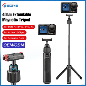 Perche à selfie extensible de 40 cm, trépied portable pour vlog, compatible avec DJI Osmo Nano/Action 6/5Pro/4/3 Insta 360 <span class=keywords><strong>X5</strong></span> Ace <span class=keywords><strong>Pro</strong></span> 2 - Product Image 1