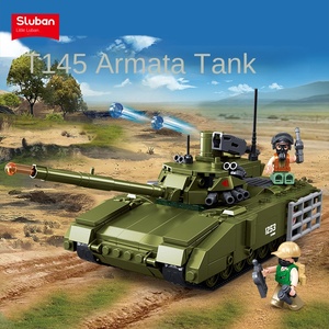 Blocs de construction assemblés pour enfants <span class=keywords><strong>Sluban</strong></span> Floating Dream Fantasy City Military Series B1253-T14s Armata Main Battle Tank - Product Image 2