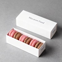 Boîte en papier à tiroir coulissant jetable de qualité alimentaire, design personnalisé, recyclable, pour biscuits, chocolat, dessert, beignets, gâteau roulé suisse