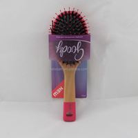 Vente chaude eco brosse à cheveux en bois brosse à cheveux rembourrée