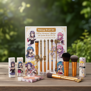 ชุดแปรงแต่งหน้าอะนิเมะ 5 ชิ้น ชุดแปรงแต่งหน้า 2D อาร์ต คอลเลคชั่น ชุดแปรงไฟเบอร์สังเคราะห์นุ่ม ของขวัญ - Product Image 3