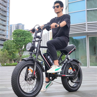 Vélo électrique hybride CDD S8 20 pouces, batterie lithium 48V, moteur roue arrière 250W, V8 Fatbike V20 250W, vélo électrique de ville et de montagne
