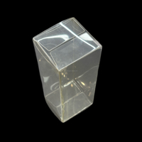 Boîte cadeau cubique en PVC écologique expédition rapide récipient en plastique polyvalent pour gâteau crème pour les yeux poudre libre matériaux recyclés