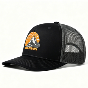 Gorra Trucker Bordada con Diseño de Montaña, Tela de Malla, 6 Paneles, Ajustable, Unisex, para Exteriores, Casual, Gorra de Béisbol - Product Image 3
