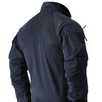 T-shirt tactique personnalisé en polyester respirant, imperméable et à séchage rapide, avec logo imprimé, à manches longues