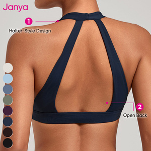 <span class=keywords><strong>Reggiseno</strong></span> Sportivo Janya Traspirante con Elasticità a Quattro Vie, Push-Up, Collo Halter, <span class=keywords><strong>Spalline</strong></span> <span class=keywords><strong>Larghe</strong></span>, Schiena Aperta, Vestibilità Slim, per Yoga e Corsa, Logo Frontale - Product Image 4