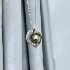 Accesorios de Perlas DIY 31340, Colgante de Plata S925, Base Vacía de Lujo para Colgante con Cuentas de 7-9 mm, Fornituras de Joyería de Plata Fina - Product Image 1