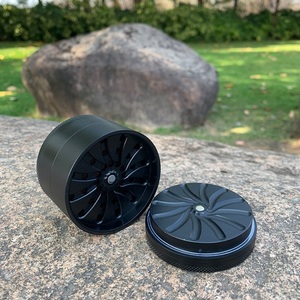 Moulin à herbes et tabac 4 pièces en aluminium aéronautique de haute qualité, type Toothless, à lame rotative, argent bleu <span class=keywords><strong>Blaco</strong></span>, modèle 2026 - Product Image 3