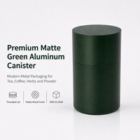 Boîte en aluminium personnalisée avec impression couleur et couvercle à vis pour capsules, comprimés et poudres nutritionnelles