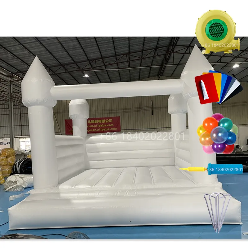 Commercial 10x10ft White bounce house inflatable games white bouncy castle