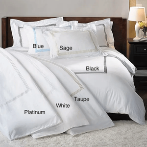 5-star Luxury 100% Cotton Hotel <strong>Bed</strong> <strong>Sheets</strong> Modern Embroidered Single <strong>Double</strong> Queen King-4 Piece Set - Product Image 6