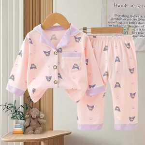 Nuevos <span class=keywords><strong>pijamas</strong></span> infantiles cómodos, <span class=keywords><strong>pijamas</strong></span> infantiles de manga larga con estampado completo de dibujos animados hechos a medida - Product Image 3