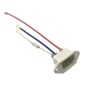 Prise de courant pour cuiseur à riz, cordon de sécurité à trois broches en cuivre pur blanc, connecteur électrique pour pièces de cuiseur à riz - Product Image 4