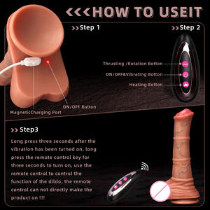 Automatische Siliconen Erotische Vrouwelijke Producten Telescopische Stuwende Dildo 'S Elektrische Realistische Dildo Vibrator Sex Voor Vrouwelijk Orgasme - Product Image 3