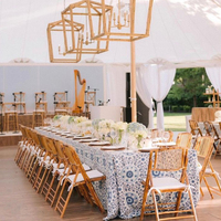 Vente en gros de chaises pliantes en bambou rustiques pour extérieur, événement et jardin, mariage