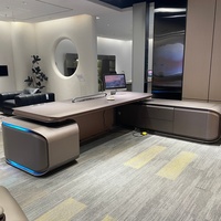 Bureau de direction peint de qualité supérieure, dureté 3H, 2800 mm, mobilier de PDG, panneau E1 écologique, table moderne pour patron, panneau à aspiration, échelle
